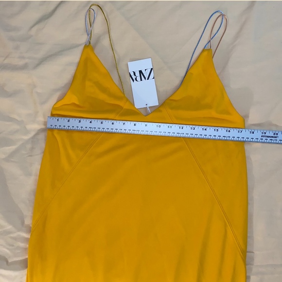 🌼 NWT Zara Colored Strap Yellow Dress 🌼 - Picture 11 of 11